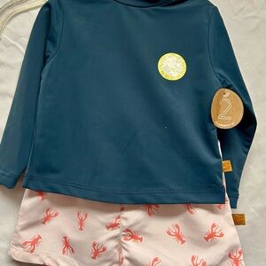 Blue and Orange Rashguard for Swim